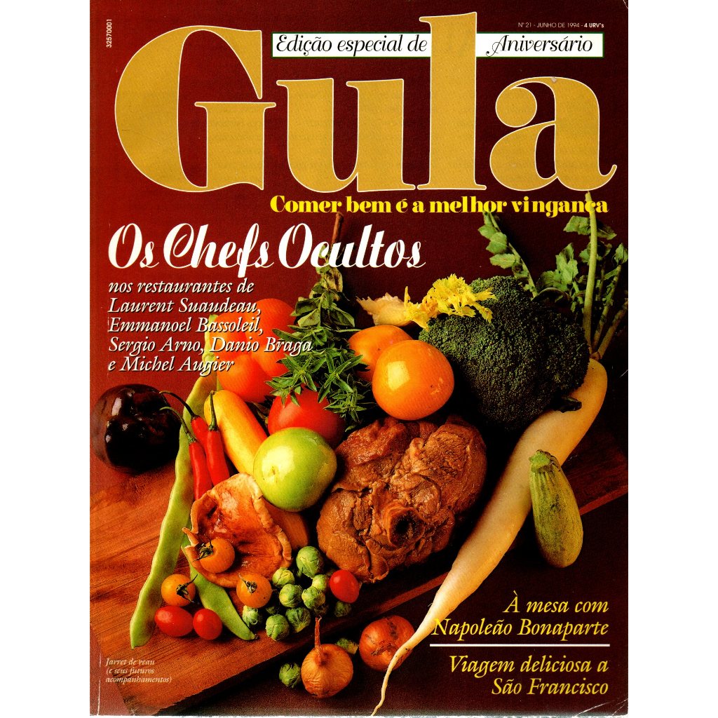 Revista Gula, Comer Bem É A Melhor Vingança, Nº 21, Junho De 1994