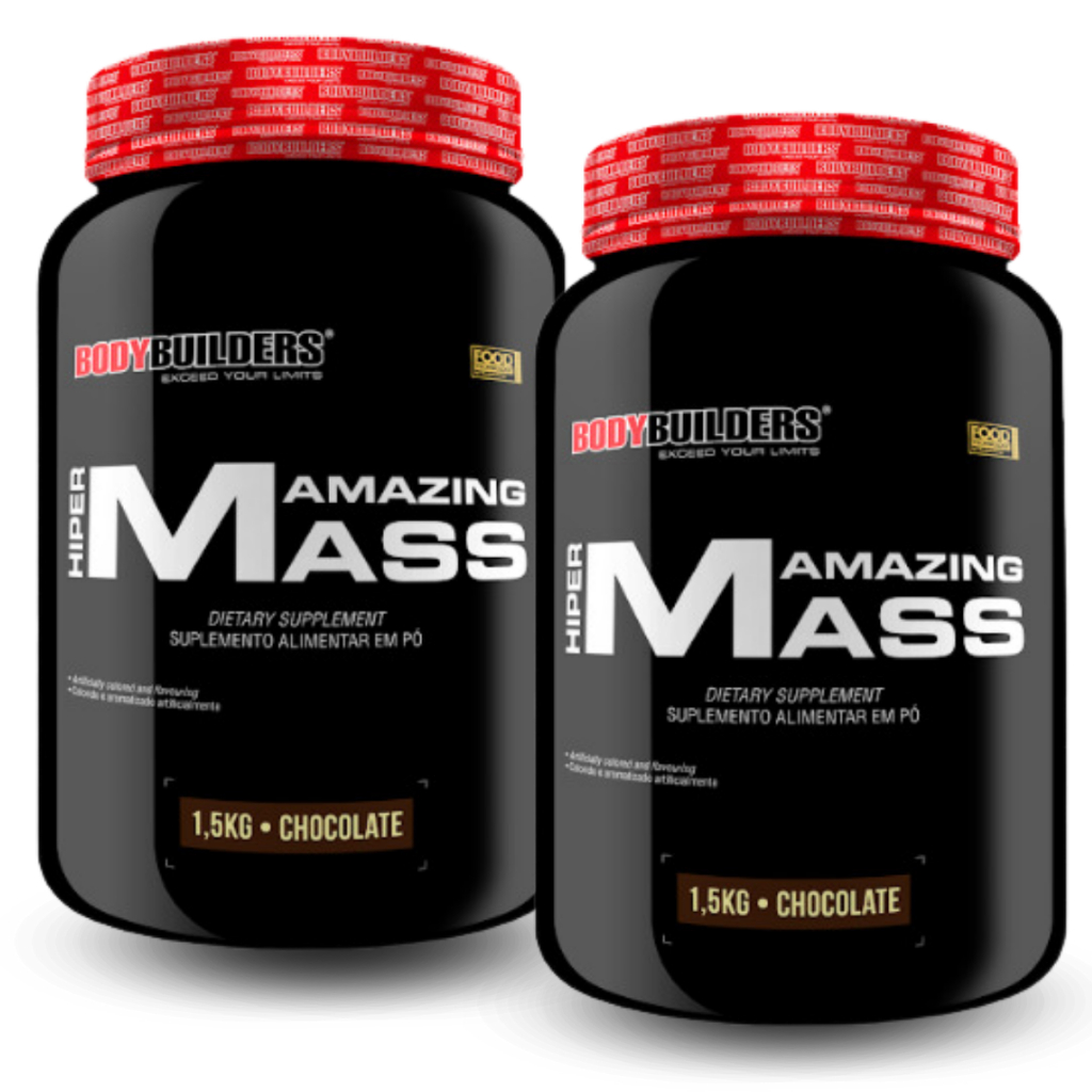 Kit 2 Hipercalórico Hiper Amazing Mass 1,5 kg - Ganho de Peso e Massa Muscular - Bodybuilders em Oferta na Shopee