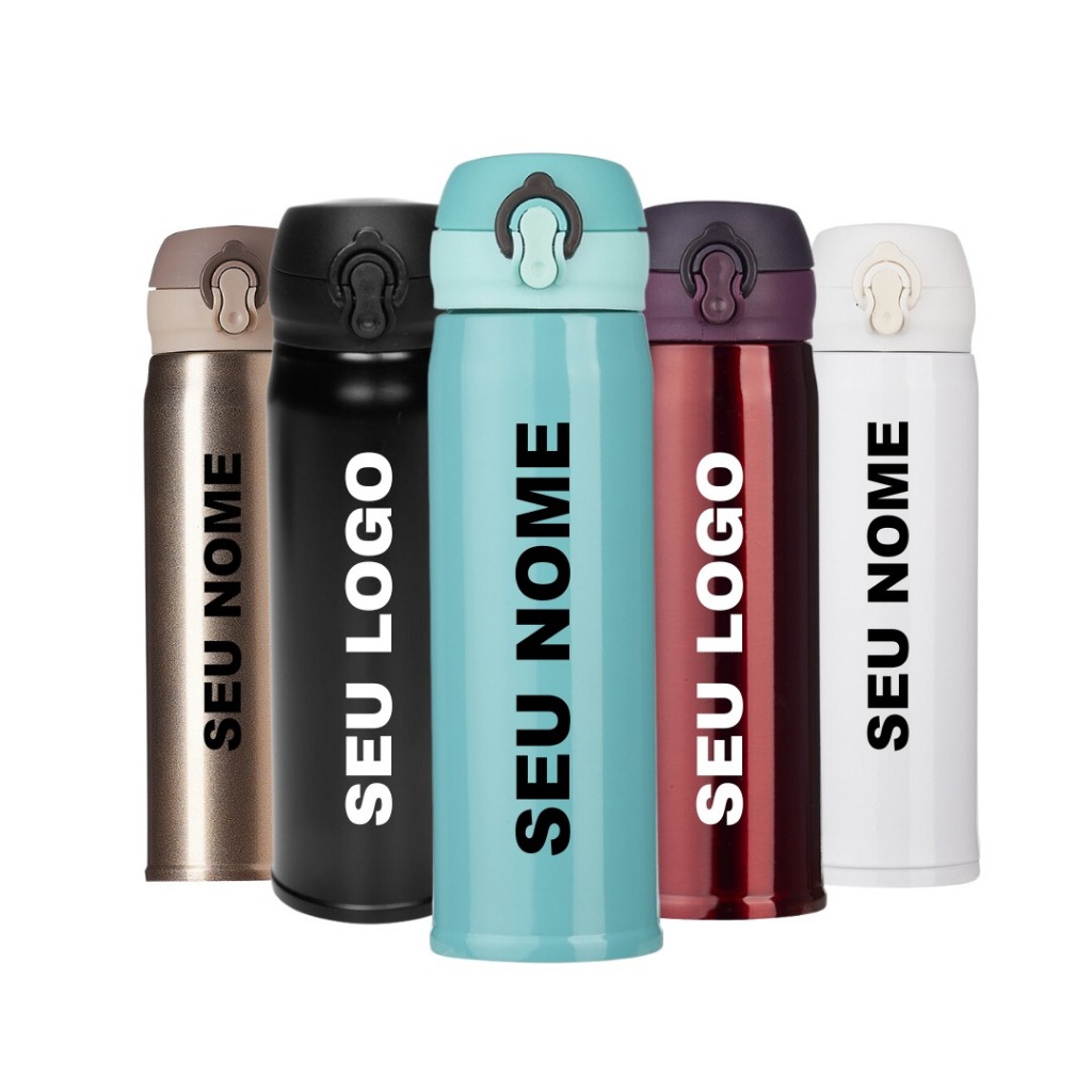 Garrafa Térmica Personalizada (400ml) - Água, Chá e Café em Oferta na Shopee