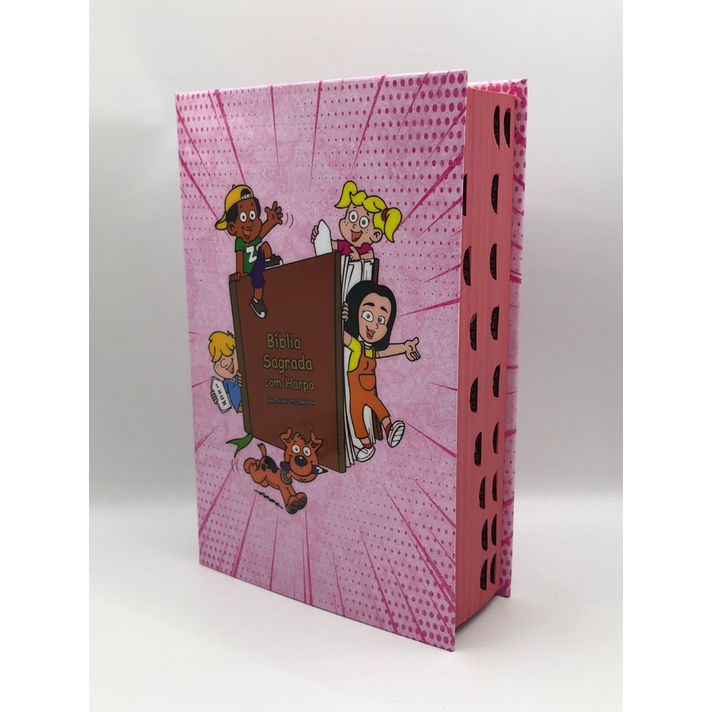Bíblia Sagrada Tamanho Médio 12,5x19 cm Com Harpa Palavras de Jesus em Vermelho Crianças de Fé Feminina em Oferta na Shopee