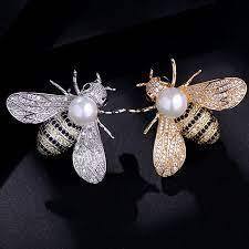 12 Broche Mulheres Delicado Little Bee Broches Pin Strass Cristal