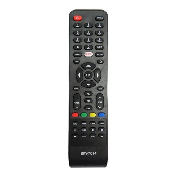 CONTROLE REMOTO UNIVERSAL COMPATÍVEL COM TV PHILCO LED/LCD/SMART/4K COM FUNÇÃO DEDICADA: NETFLIX E YOUTUBE
