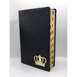 Bíblia Sagrada Tamanho Grande com Harpa Palavras de Jesus em Vermelho Gliter com Coroa em Oferta na Shopee