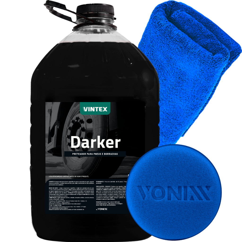 Darker 5L Preteador Pneus Vintex Pano Aplicador em Oferta na Shopee