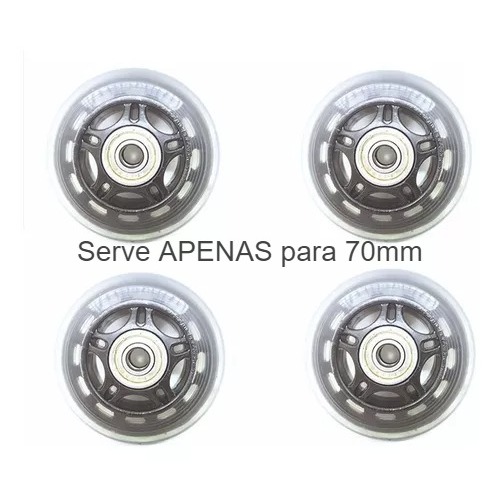 Kit Com 4 Rodas Para Patinete Com 8 Rolamentos Abec-7