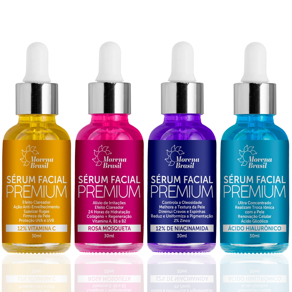 Kit Sérum Facial Premium - Skin Care Completo Para Pele | Morena Brasil