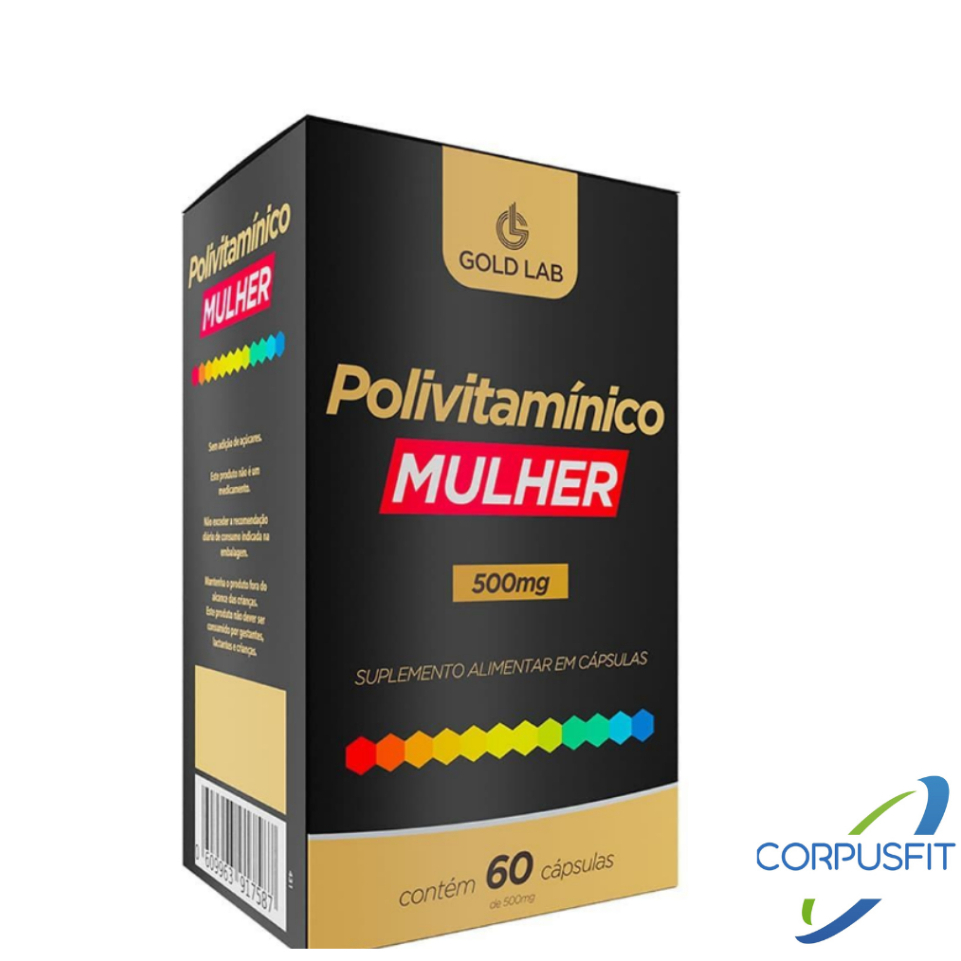 PolivitamÍnico AZ para Mulheres 500Mg 60 Cápsulas - Gold Lab