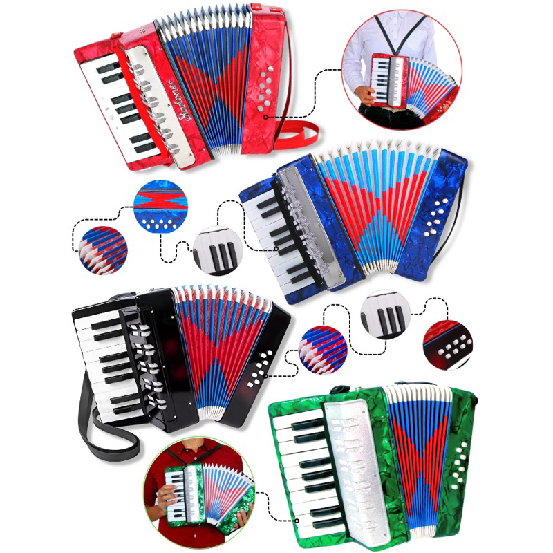 Acordeon Sanfona Gaita Infantil 8 baixos acordeão musical em Oferta na Shopee