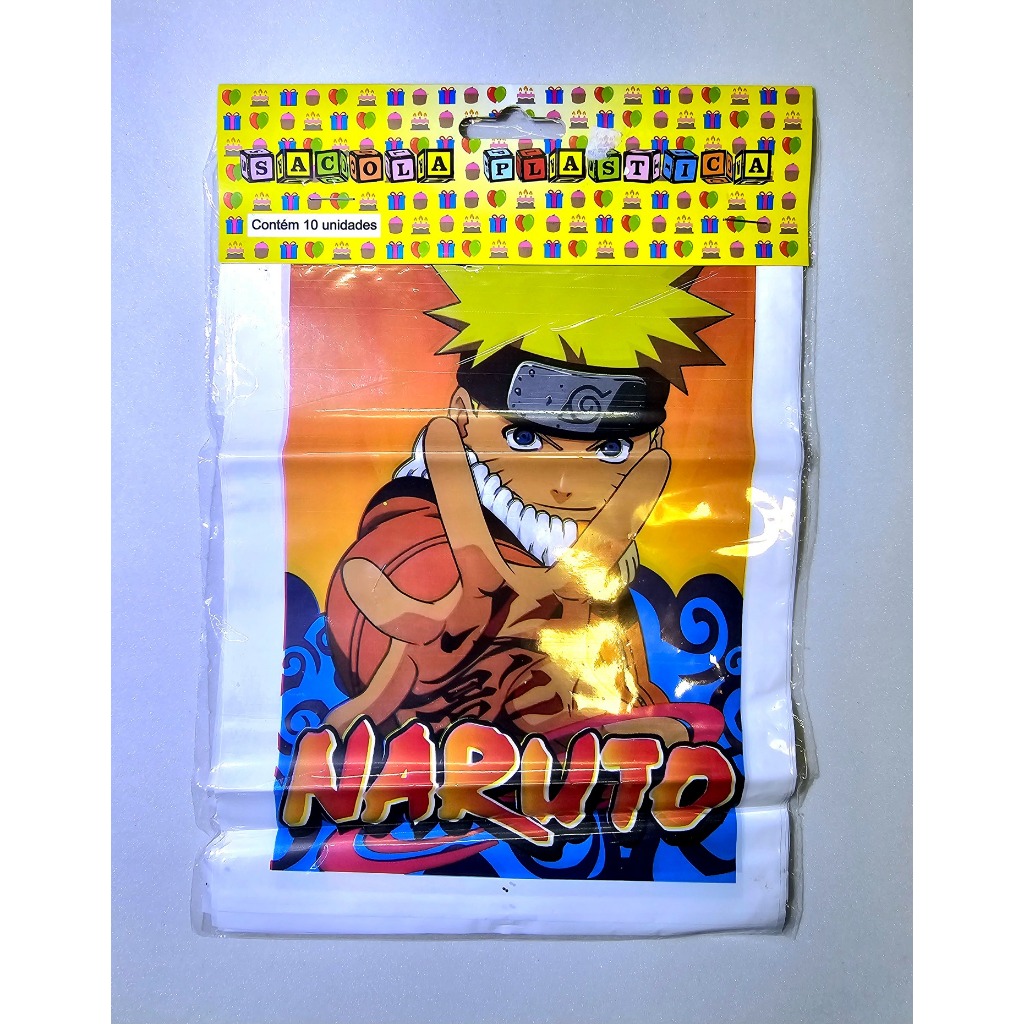 Sacolinha Plástica Surpresa Naruto Festa Infantil Aniversário Lembrancinha Kit Doces