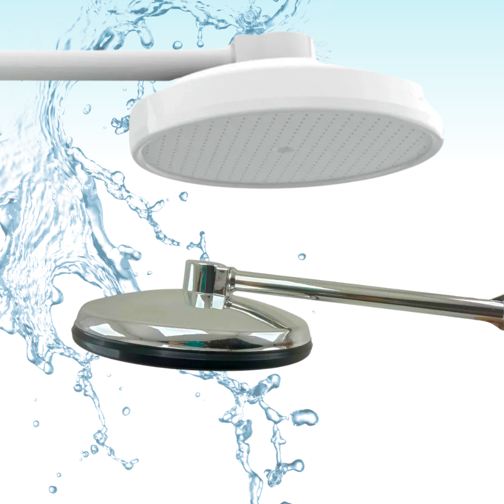 Chuveiro Ducha Chuveirão de Praia Piscina Area Externa Moderno Cromado Branco em Oferta na Shopee