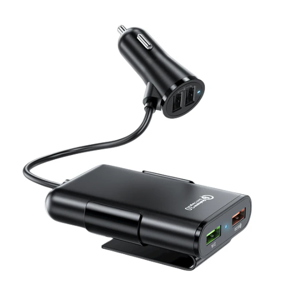 Carregador para carro 12V 8A Fast Car Charger 40W com cabo de extensão QC3.0 Charger