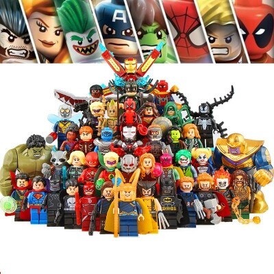 Boneco Lanterna Verde Vingadores Marvel Dc Super Heróis Blocos de Montar 02