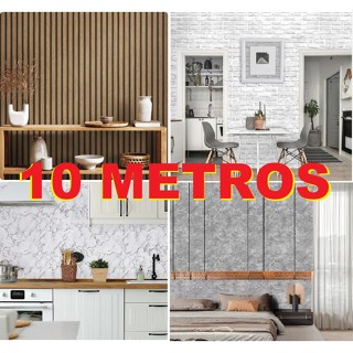 10 Metros Papel De Parede Vários Modelos Adesivo Lavável Vinílico