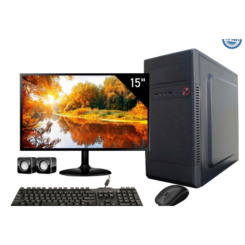 NOVO MONITOR DE SISTEMA DE COMPUTADOR COMPLETO ORIGINAL DELL 15'' POLEGADAS, CPU, MOUSE, TECLADO