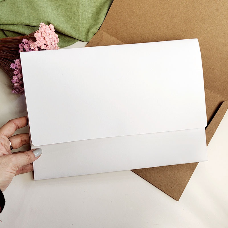 Envelope para convite grande 20 x 28 cm, aba reta papel grosso de qualidade em Oferta na Shopee