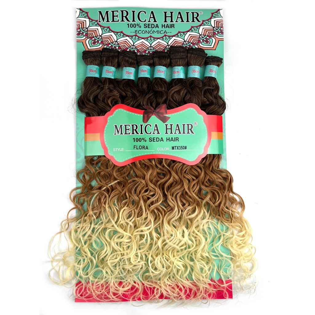 Cabelo 100% Orgânico Cacheado Super Star Merica Hair Flora OU Elma 8telas/1pct