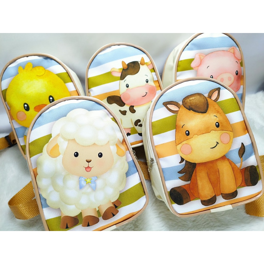 15 MOCHILAS PERSONALIZADAS LEMBRANCINHA ANIVERSARIO tema ANIMAIS FAZENDINHA