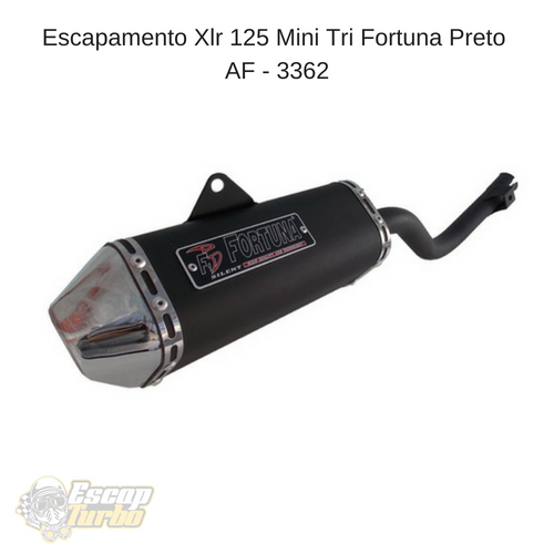 Escapamento Xlr 125 Mini Tri Fortuna Preto