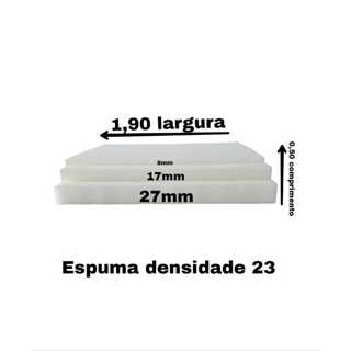 Espuma para sofa/estofados densidade 23 selada continua 0,50x1,90 em Oferta na Shopee