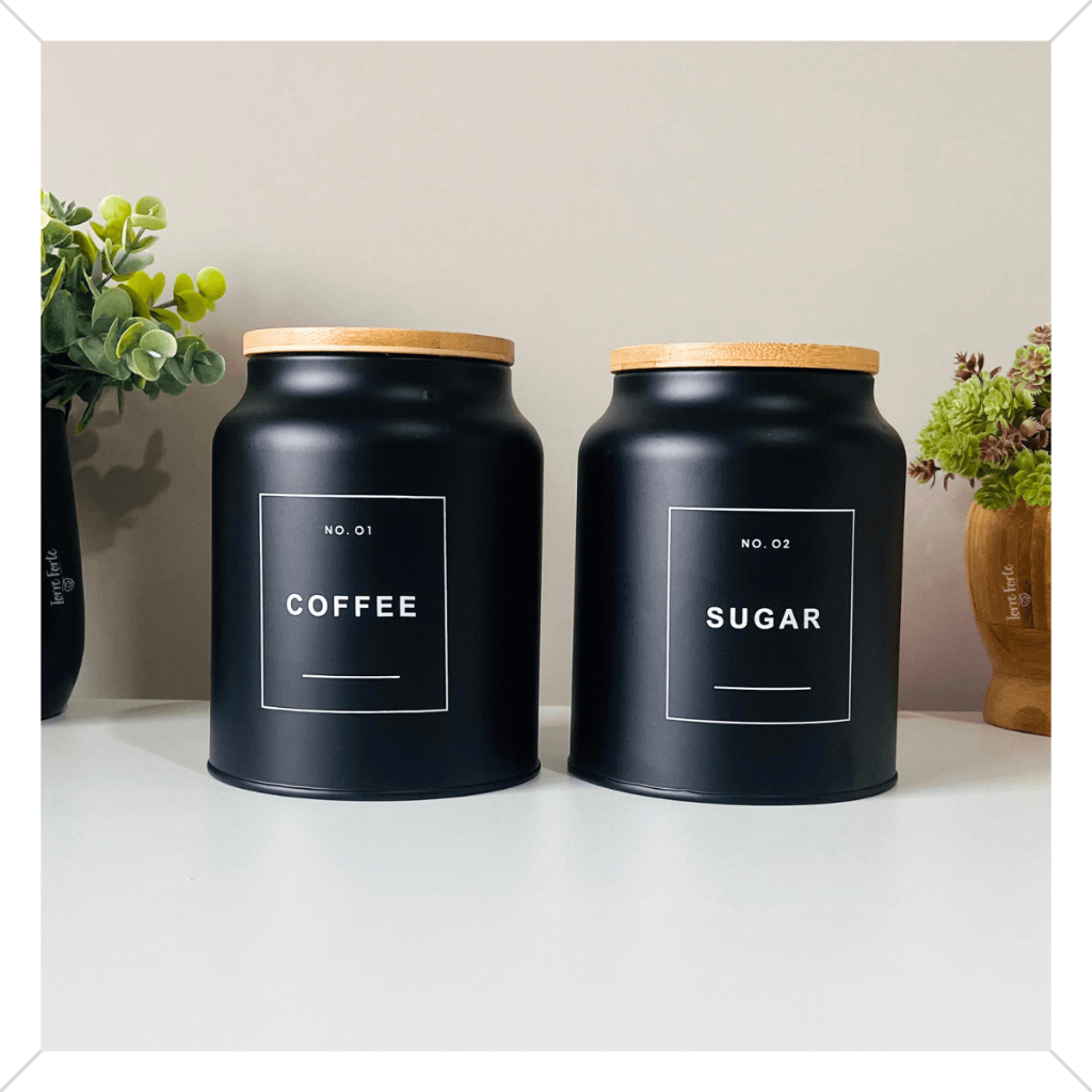 Potes Porta Mantimentos Condimentos Coffee Sugar Ou Coffee Snacks Sense Decorativos Latas