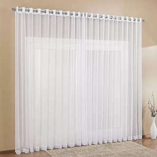 Cortina de Voil Liso para Sala e Quarto 3 Metros Cortina Voal em Oferta na Shopee