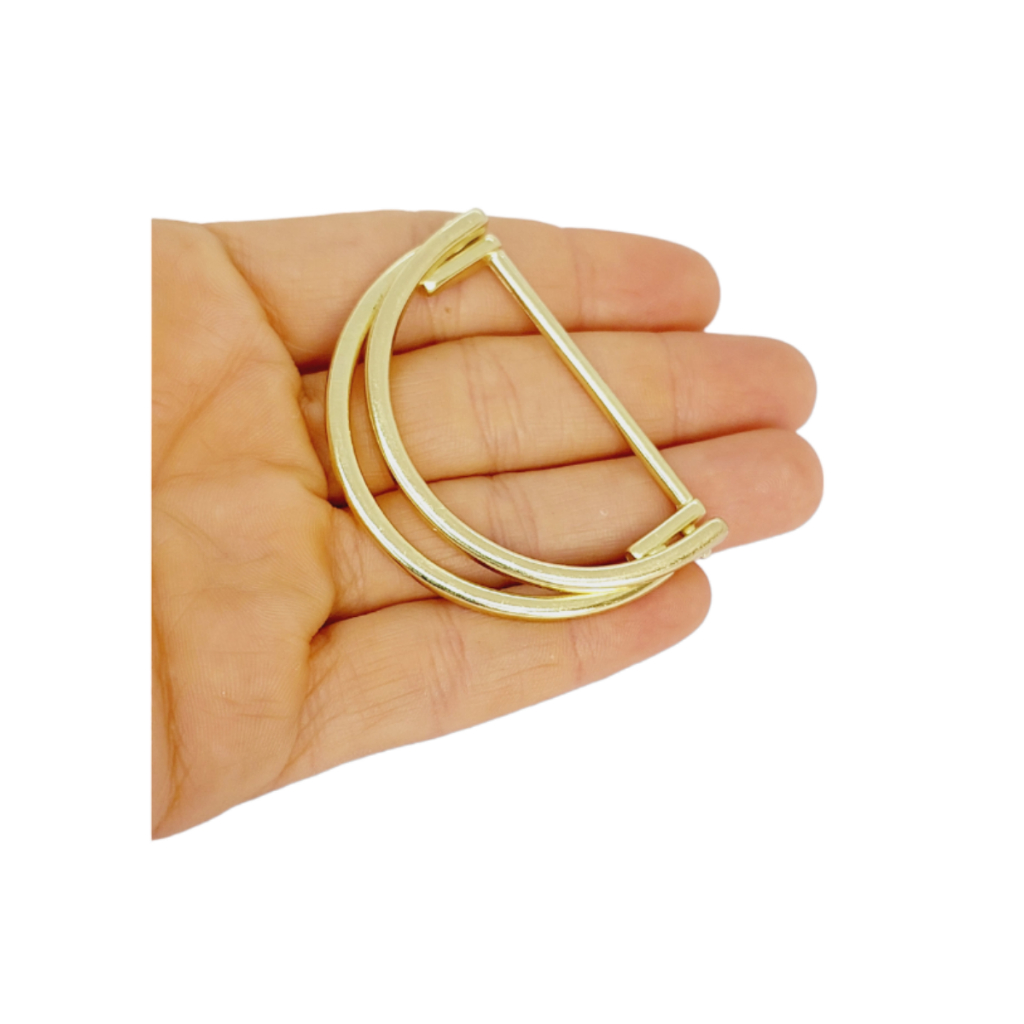 Fivela Meia Argola para Bolsa Dourada 40mm 4cm Bolsas Mochilas Necessarie Artigos Costura Confecções - Promoçao em Oferta na Shopee