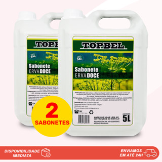 KIT PROMO 02 Sabonetes Líquidos Erva Doce Topbel 5 Litros