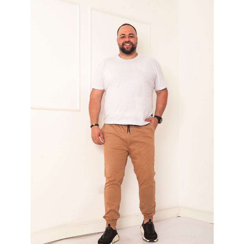 Calça Sarja Jogger Plus Size com Elastano Diversas Cores