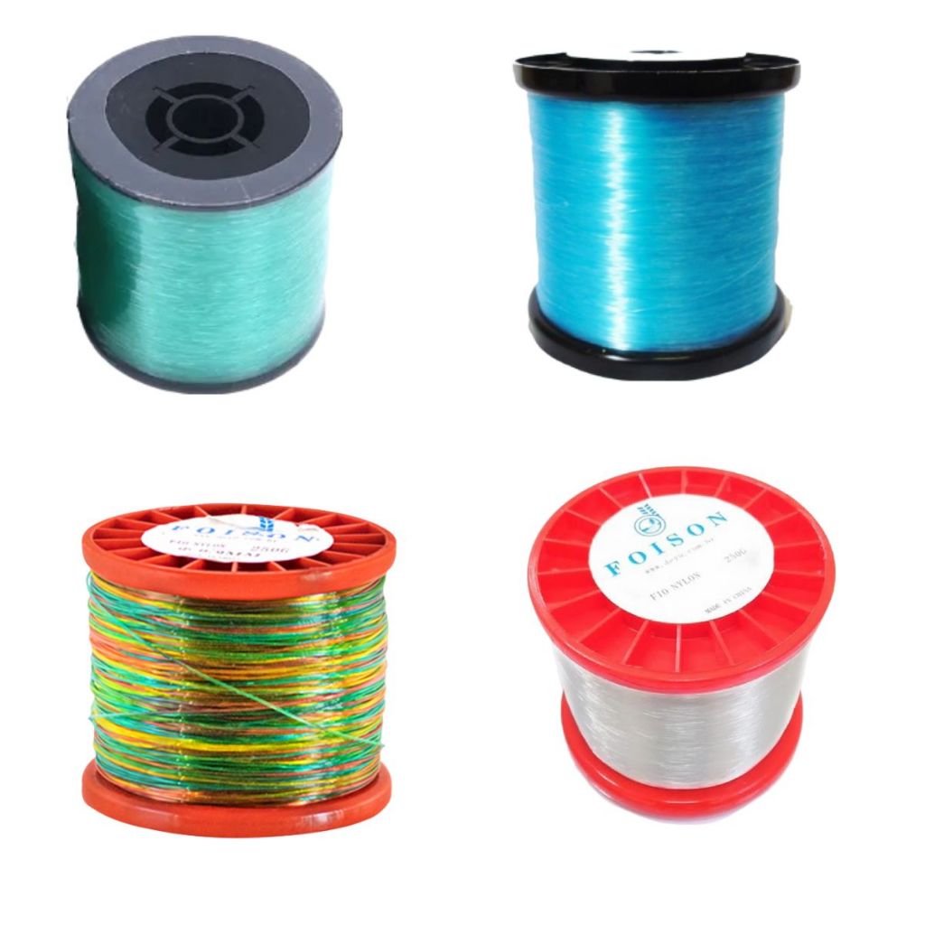 Linha De Nylon Pesca Monofilamento Rolo 250gr Azul, Branca, Multicolor ou Verde Várias Espessuras