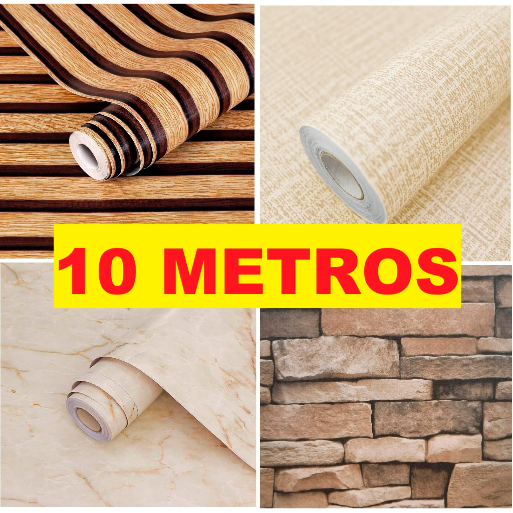 Papel De Parede Adesivo Lavável Várias Estampas 10 Metros Um Luxo