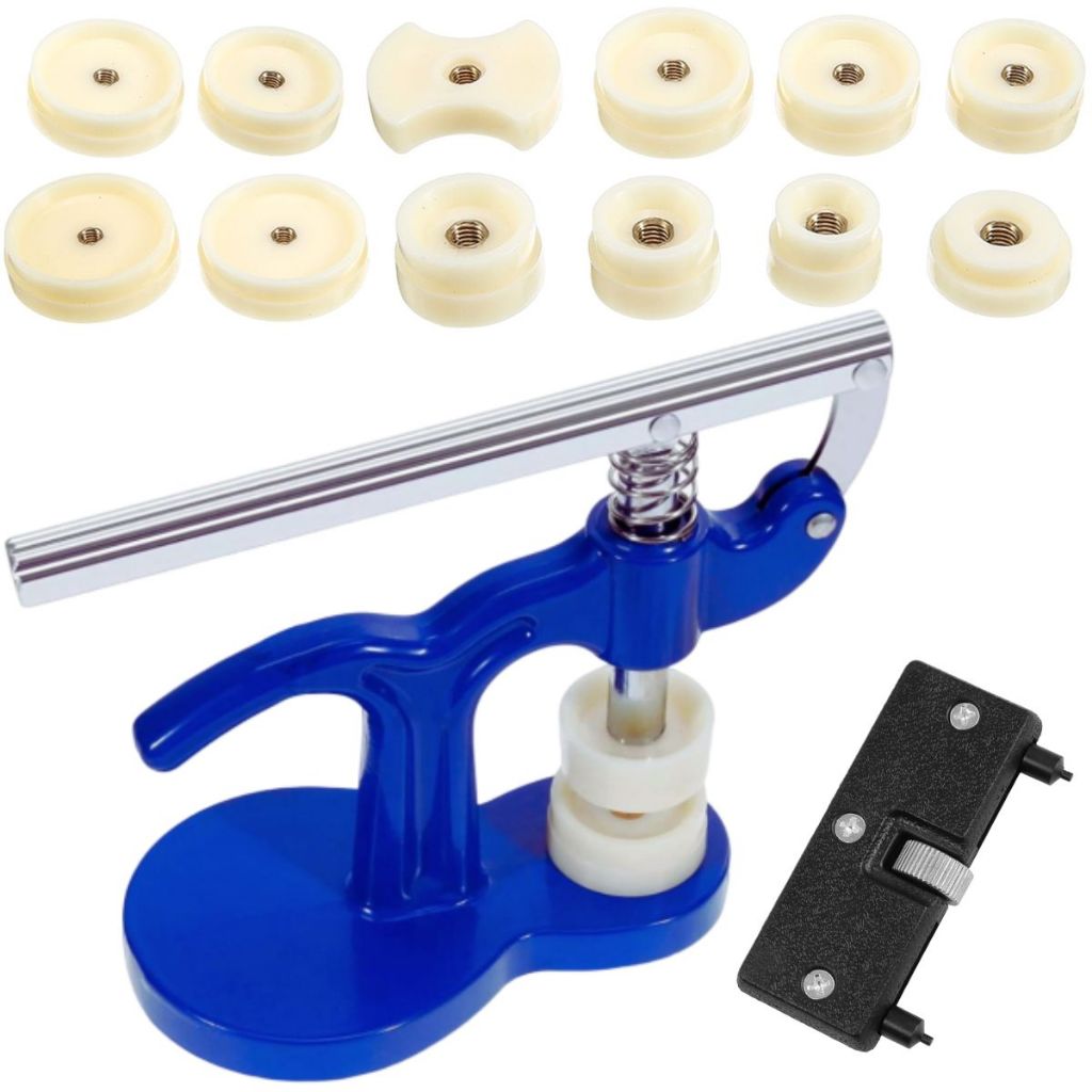 KIT RELOJOEIRO REPARO PROFISSIONAL PRENSA+CHAVE SACA FUNDO