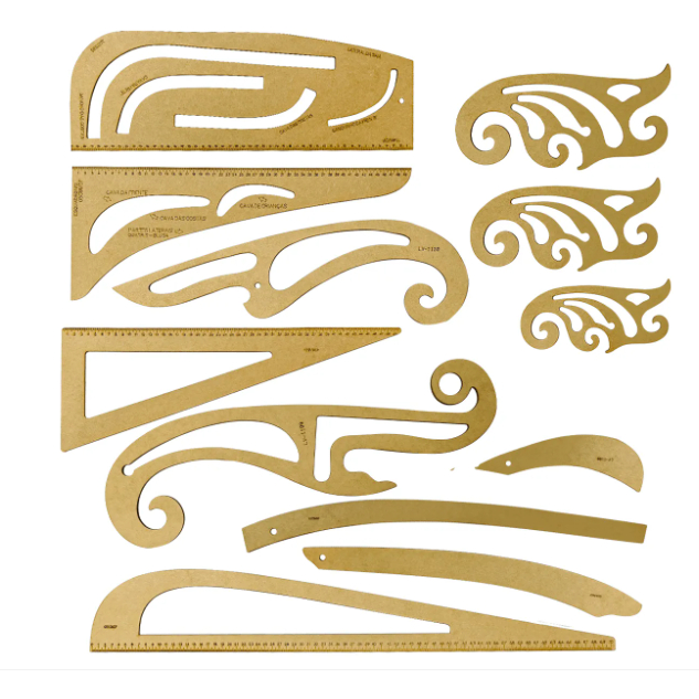 JOGO DE REGUA e ESQUADRO PARA CORTE E COSTURA FRANCESA em Oferta na Shopee