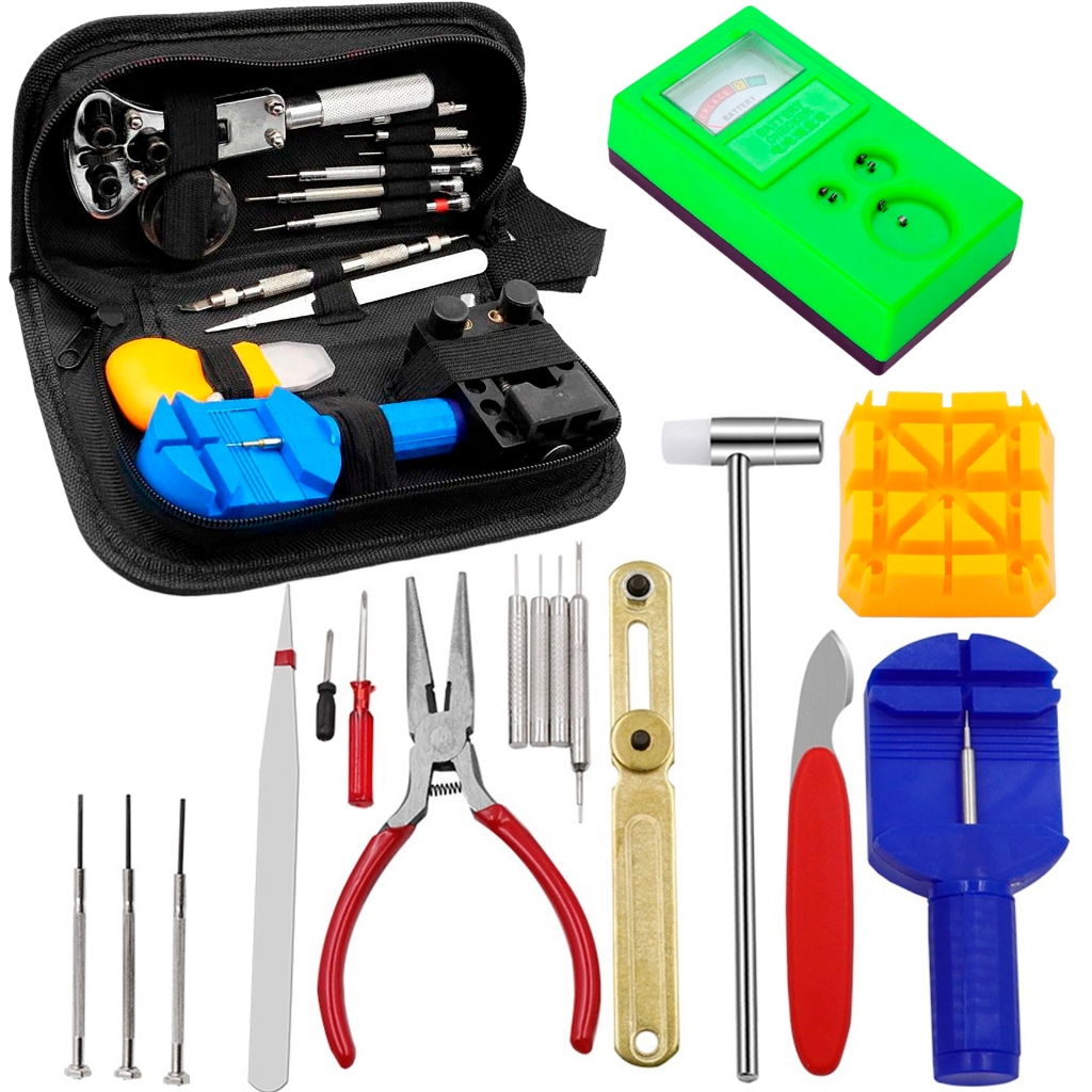 KIT FERRAMENTA RELOJOEIRO DE REPARO MEDIDOR ESTOJO CHAVES