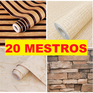 20 Metros Papel De Parede Adesivo Lavável Diversos Modelos em Oferta na Shopee
