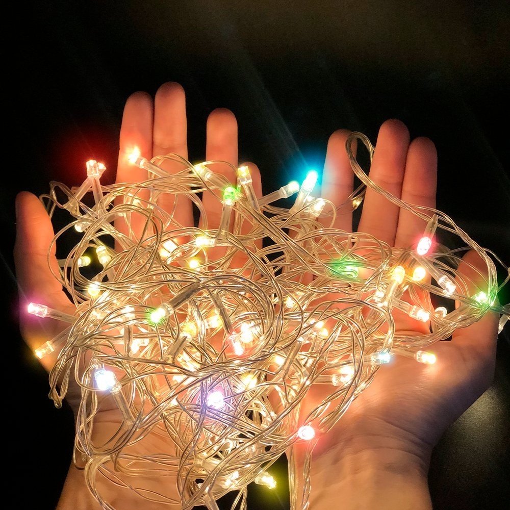 Pisca - Pisca Cordão 100 Leds Pisca Pisca 9 metros fio transparente 8 funções