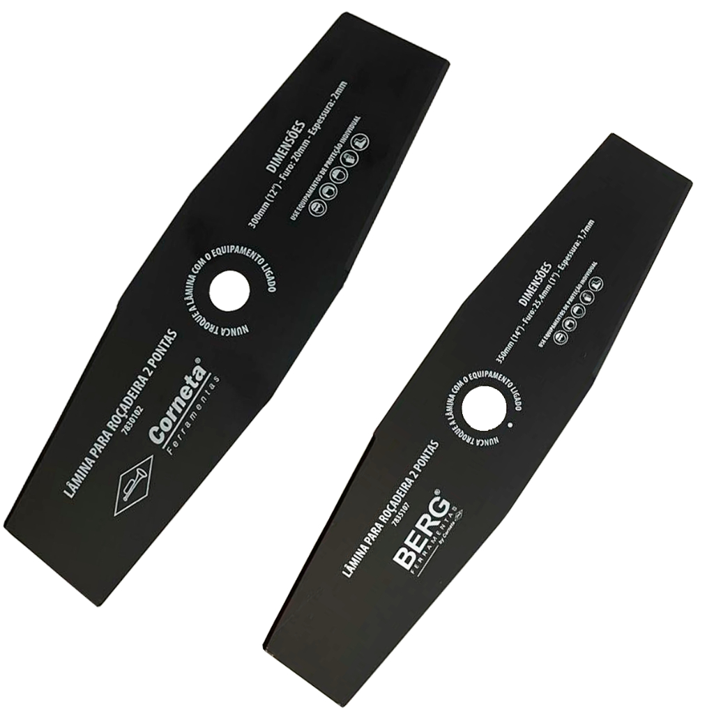 Lâmina Para Roçadeira 2 Pontas 300mm De Comprimento Uso Profissional 1 Pol. E 20mm em Oferta na Shopee
