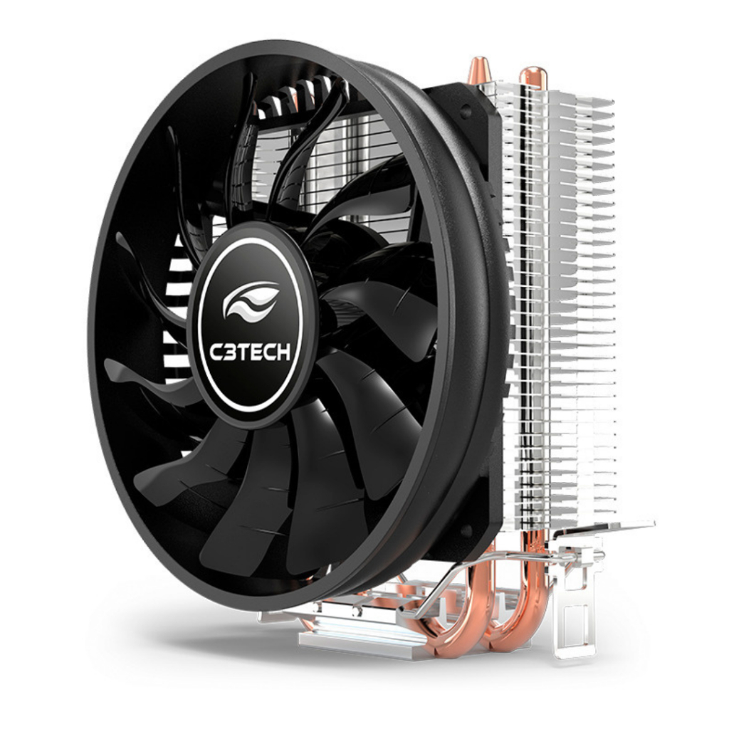 Air Cooler para Processador Intel Lga 775 Lga 115x Lga 1700 e Amd Fm Am2 Am3 Am4 2 Heatpipes Gamer