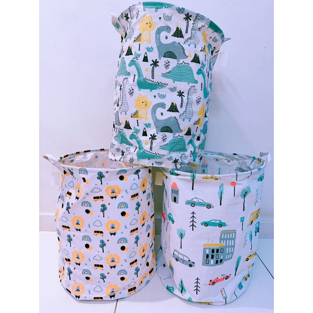 Cesto 60L  Organizador Brinquedo Roupa Suja Dobrável