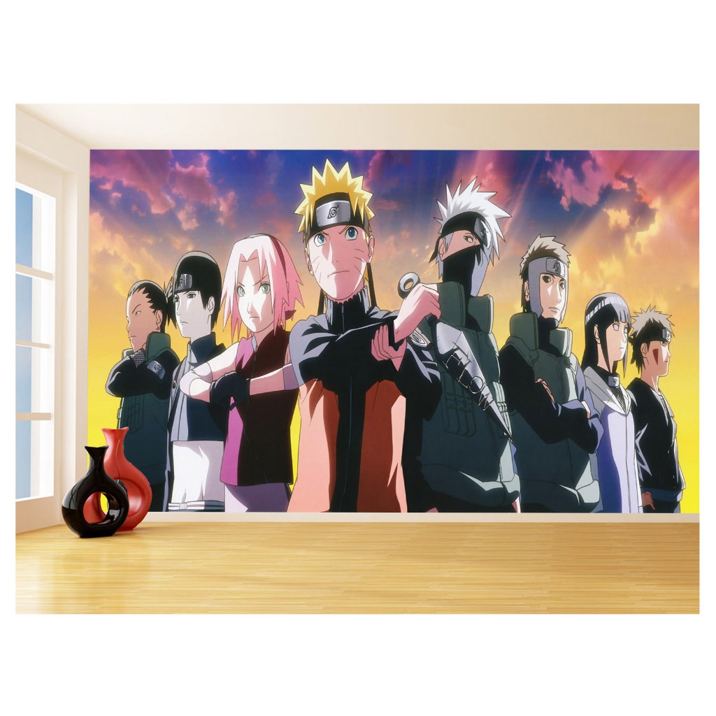 Adesivo Decorativo Papel de Parede Temático Naruto Sasuke Sakura Vários Modelos Sob Medida - NRT01