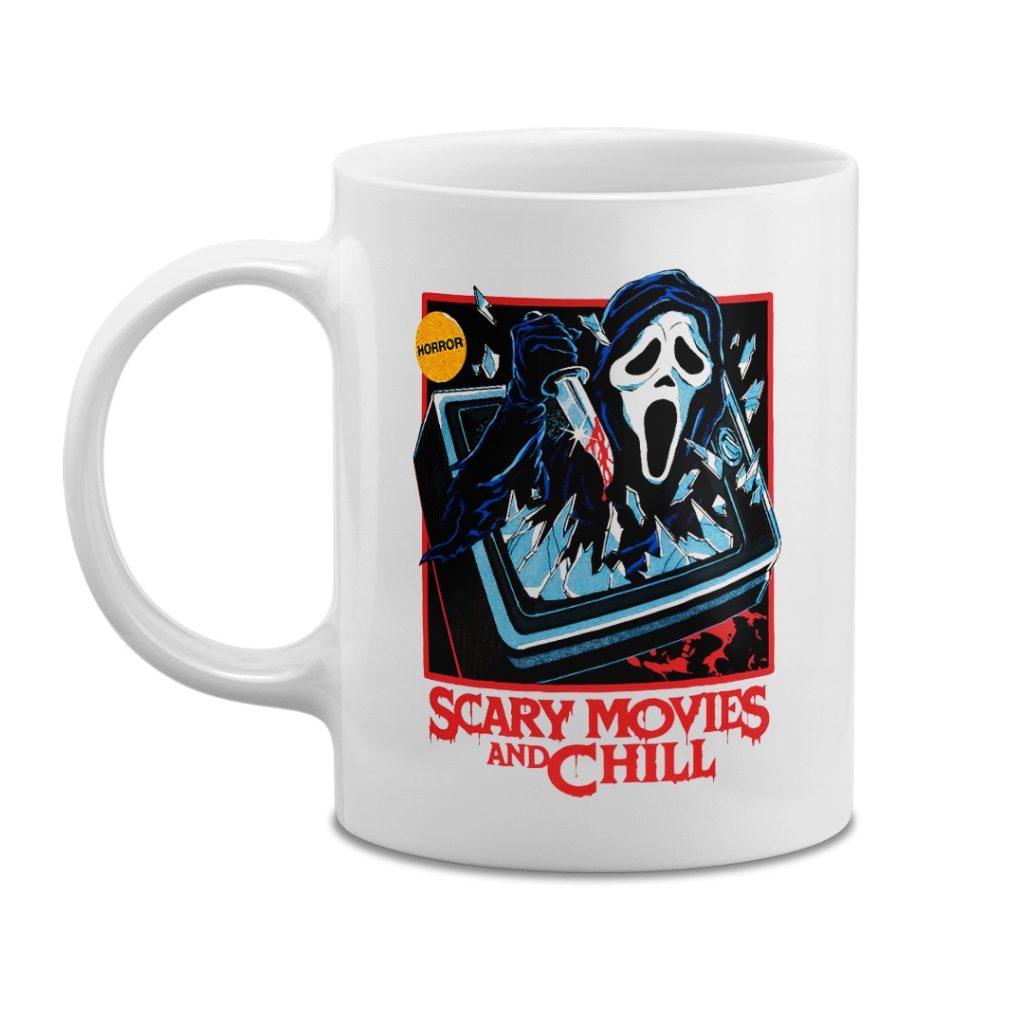 Caneca Ghostface Mascara Pânico Filme de Terror Horror Halloween - -Presente Criativo-#ghostface#panico#terror#halloween