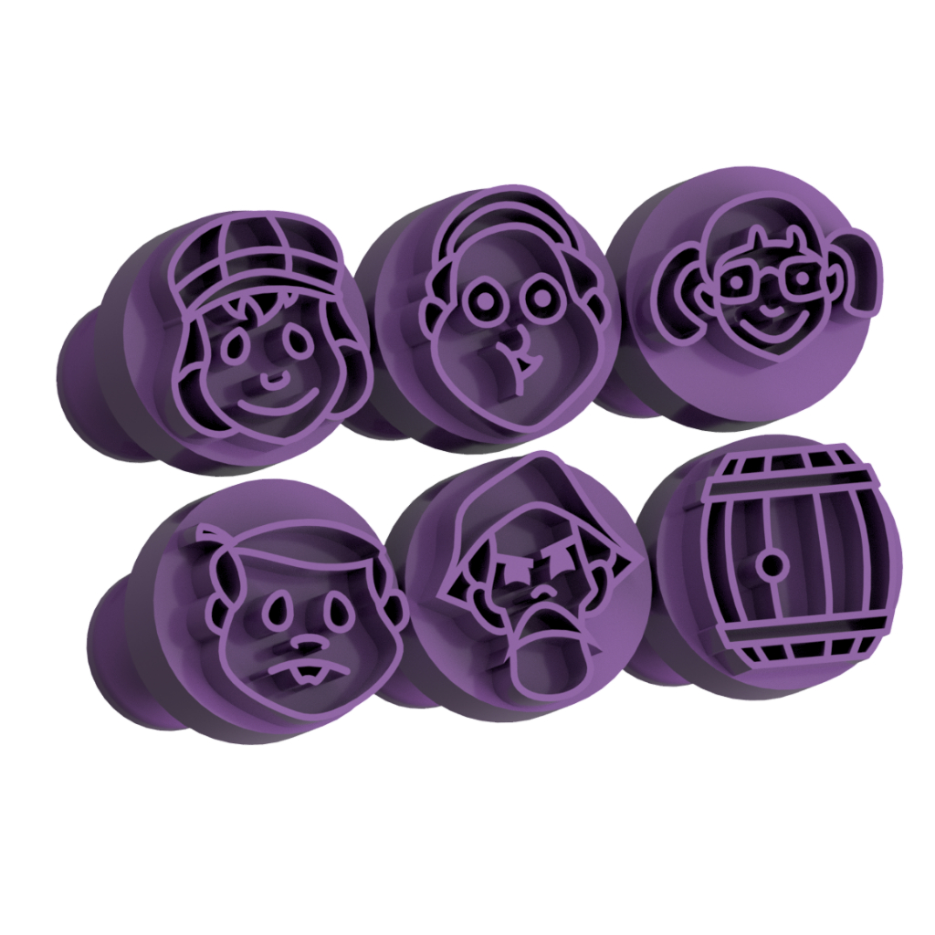 Carimbo para Brigadeiro e Doces -Turma do Chavinho - Kit com 6 unidades em Oferta na Shopee