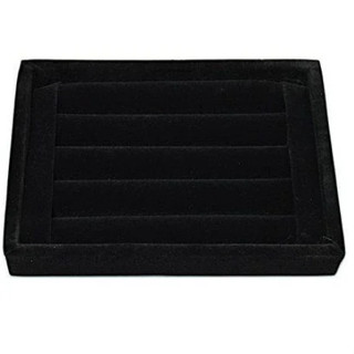 Bandeja Anel Veludo P Preta 20x15cm em Oferta na Shopee