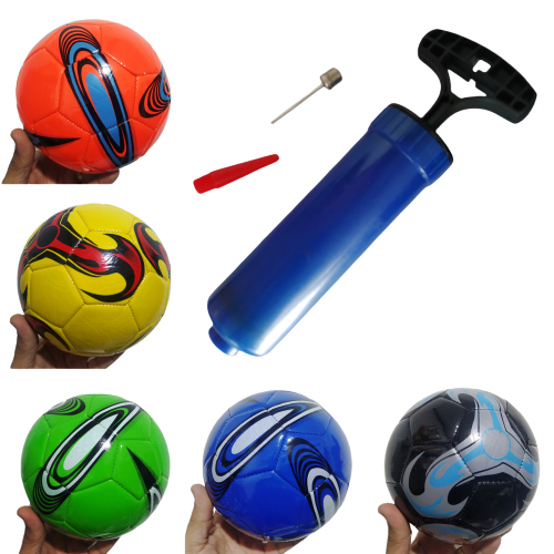 Bola N3 de Futebol de Salão Futsal Infantil + Bomba de Ar Manual - Costurada