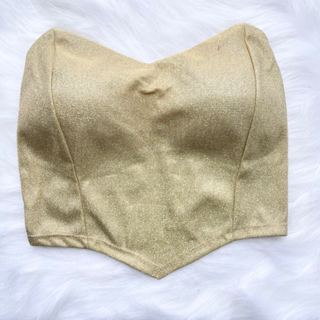 Cropped Corsele brilho Top Luxo Paetê Brilhoso Brilho Noite Balada Sexy Sensual
