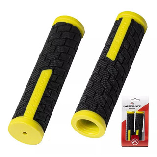 Manopla Punho Emborrachada De Bike Absolute Hl-g138 Amarelo em Oferta na Shopee