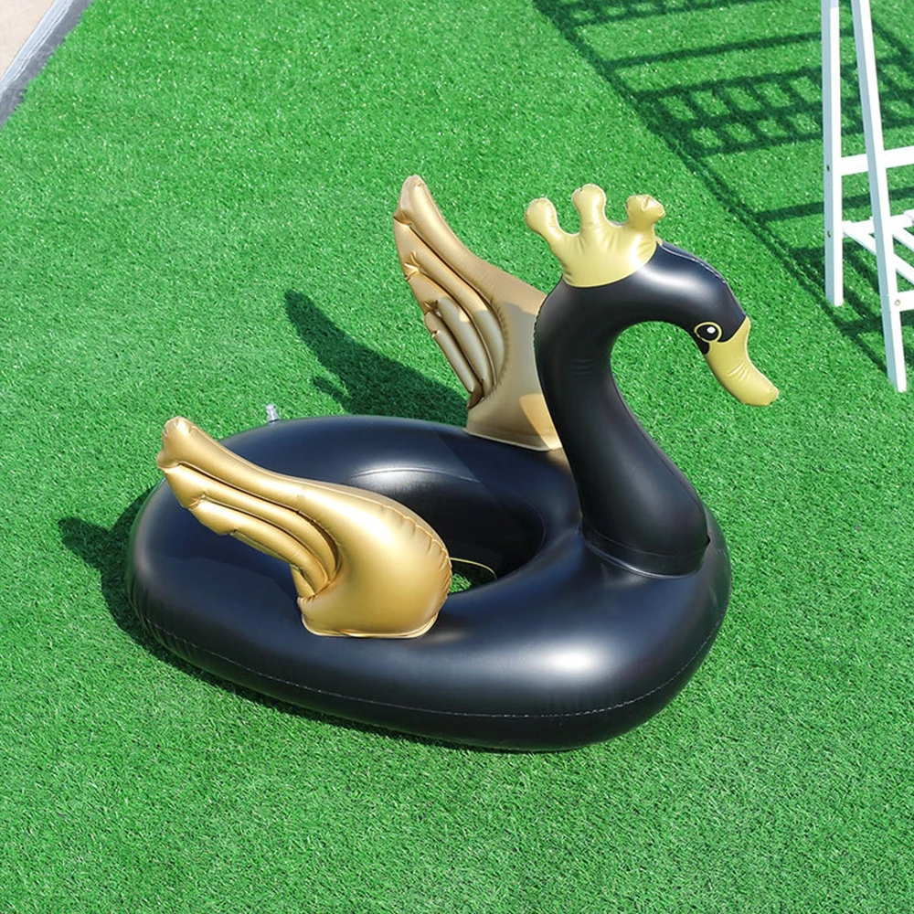 Boia Inflável Cisne Branco ou Preto Com Coroa e Assento Infantil 65CM - Modelo Infantil em Oferta na Shopee