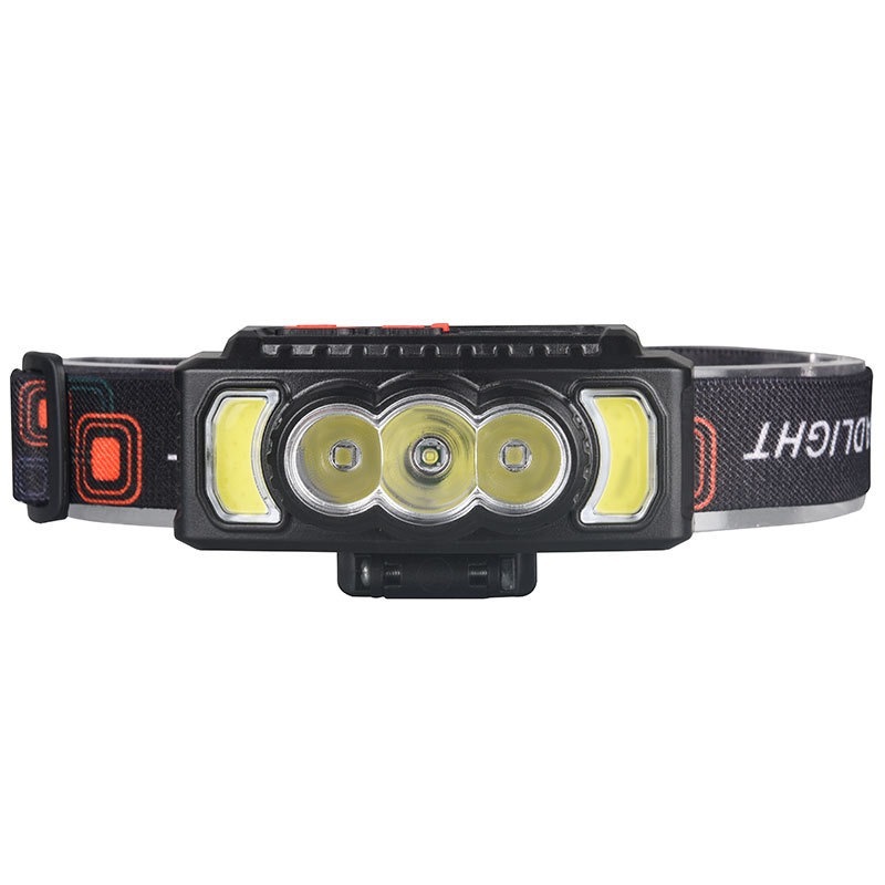 Lanterna Holofote De Cabeça 5 LED Super Brilhante À Prova D 'Água USB Recarregável 4 modos