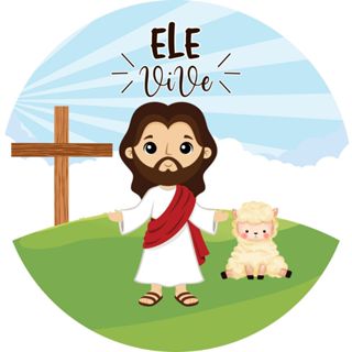 Painel Ele Vive Jesus, Redondo Microfibra Premium 150x150 C/ elástico, Premium!!