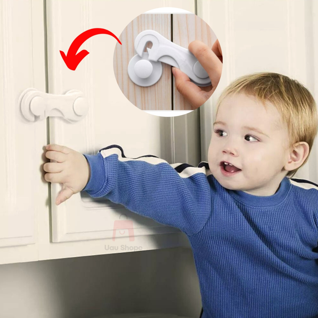 2 Trava Multiuso P/ Armários Gavetas Proteção Bebê Crianças
