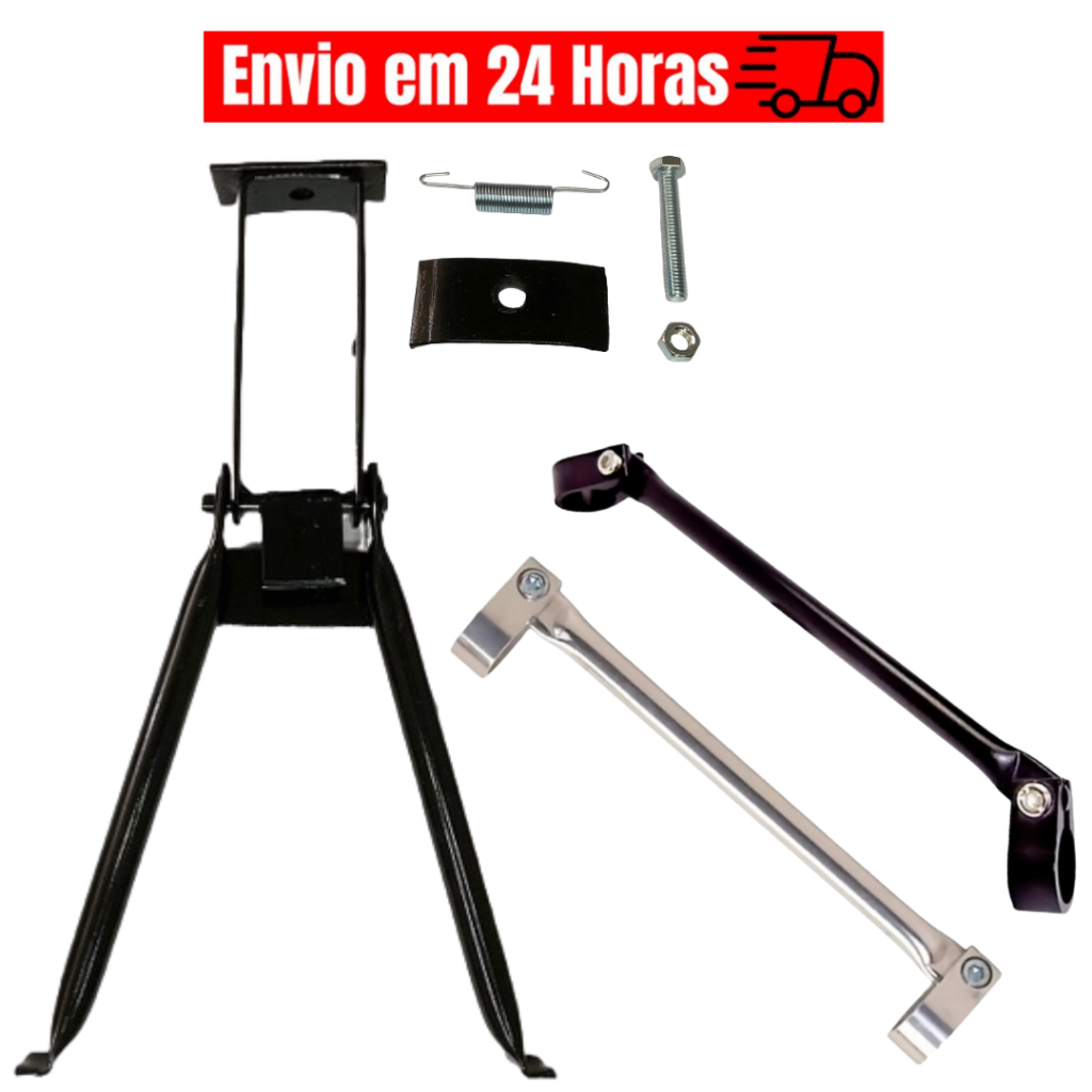 Descanso Central Cavalete Para Bike Aro 24 e 26 Barrinha de Guidão Travessa Alumínio Bicicleta